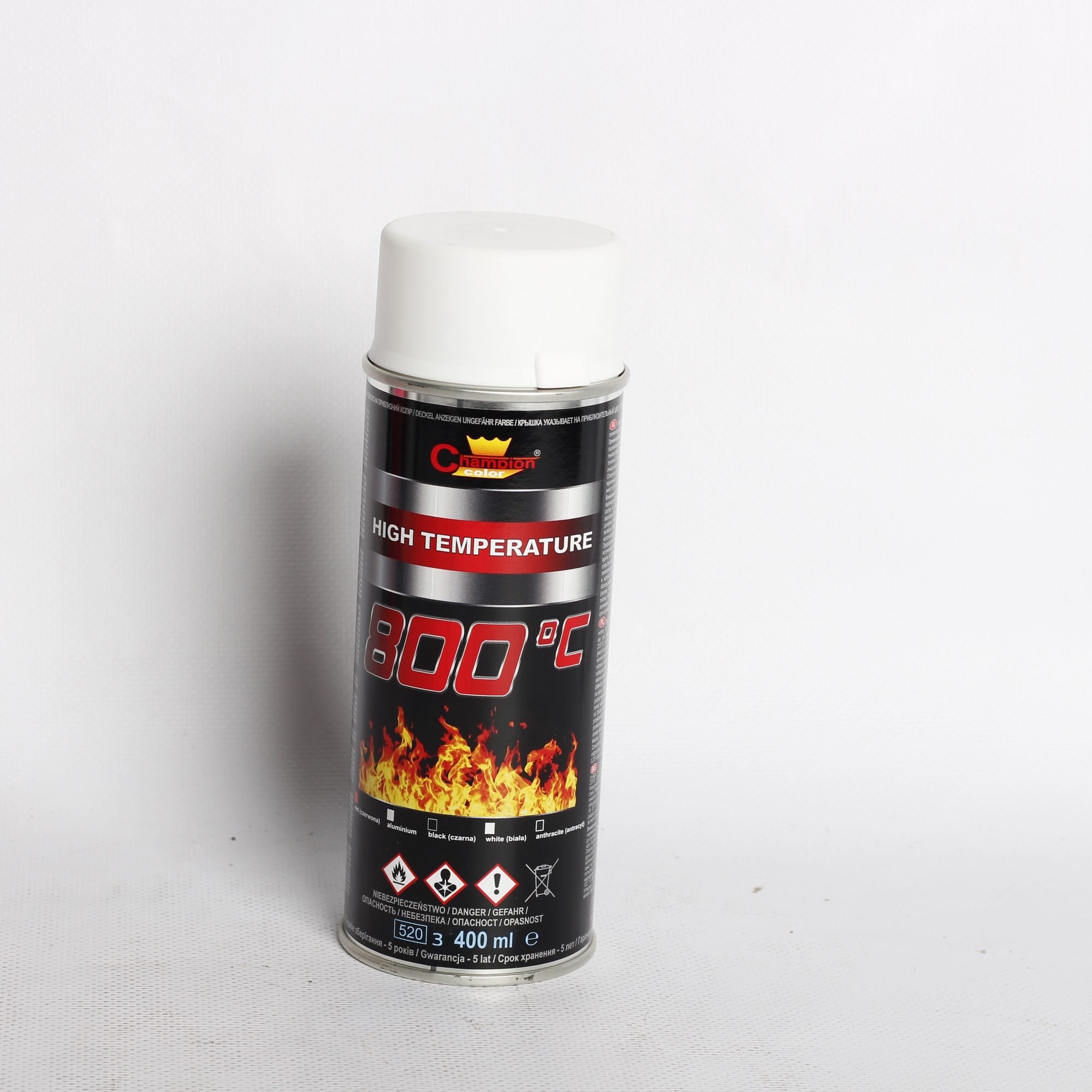 ცეცხლგამძლე თეთრი 400 ML CHAMPION 9003 — სპრეი საღებავი